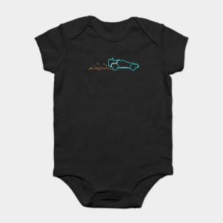 Neon DeLorean Baby Bodysuit